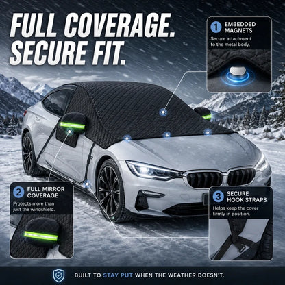 2026 Upgraded Magnetic All-Weather Windshield Snow Cover