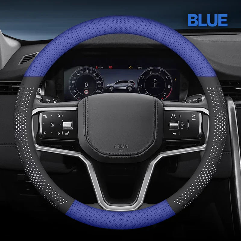 Gripex UltraGrip Breathable Leather Steering Wheel Cover | Anti-Slip, Universal Fit