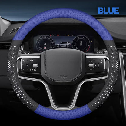 Gripex UltraGrip Breathable Leather Steering Wheel Cover | Anti-Slip, Universal Fit